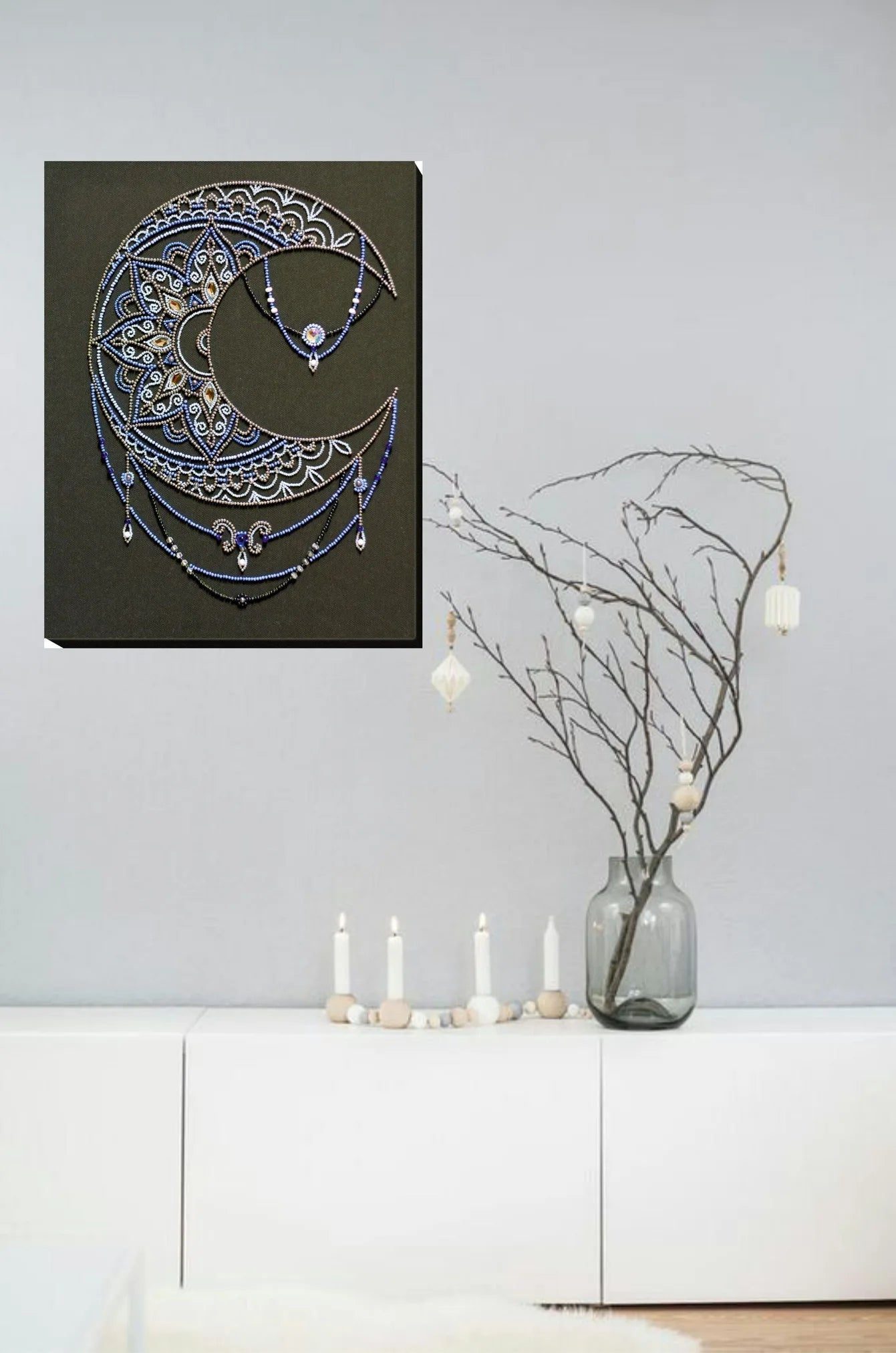 Bead Embroidery Kit Main Bead Embroidery Kit Moon pattern
