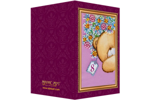 Postcards Bead Embroidery Kit Postcard Bead embroidery kit Happy 8th of March (Women's Day) – 2