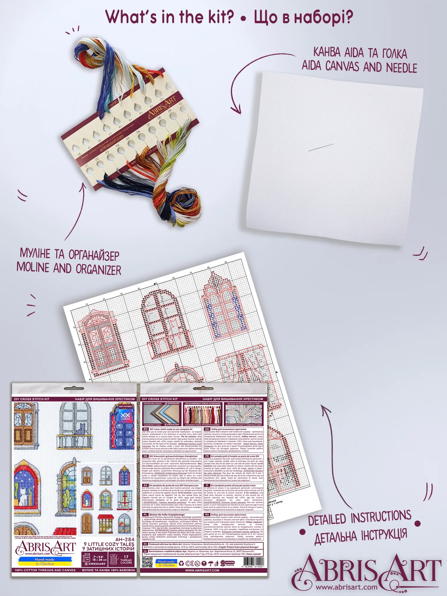 Cross Stitch Kit Cross-stitch kits 9 little cozy tales