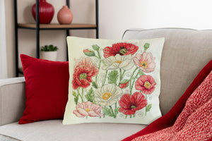 Cross Stitch Kit For Cushion Cross-stitch kits When Poppies Bloom