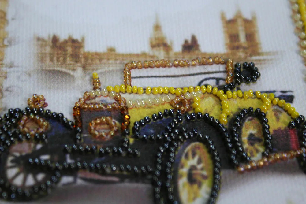Postcards Bead Embroidery Kit Postcard-envelope for microbead embroidery London style