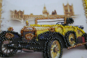 Postcards Bead Embroidery Kit Postcard-envelope for microbead embroidery London style