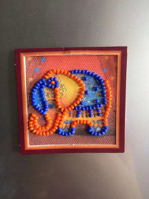 Magnets Bead Embroidery Kit Mini Magnets Bead embroidery kit Orange elephant