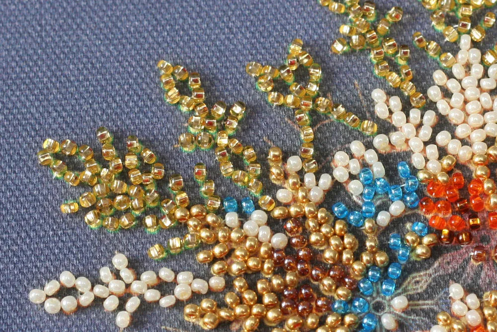 Bead Embroidery Kit Mini Bead embroidery kit Snow sparkles