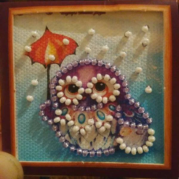 Magnets Bead Embroidery Kit Mini Magnets Bead embroidery kit Owl – 3