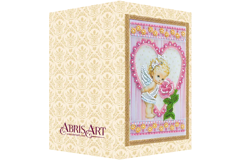 Postcards Bead Embroidery Kit Postcard Bead embroidery kit Angel and Rose