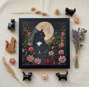 Bead Embroidery Kit Mid-sized bead embroidery kit Can’t Sleep (Animals and birds)
