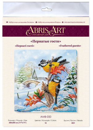 Bead Embroidery Kit Mid-sized bead embroidery kit Feathered guests