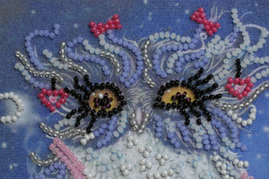 Bead Embroidery Kit Mini Bead embroidery kit Owl and alarm clock
