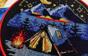 Cross Stitch Kit Cross-stitch kits Around the campfire