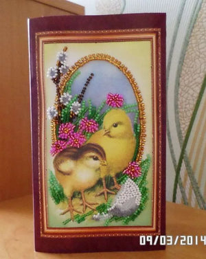 Postcards Bead Embroidery Kit Postcard Bead embroidery kit Easter – 3