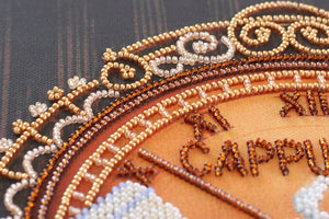 Bead Embroidery Kit Mid-sized bead embroidery kit Сoffee and chocolate