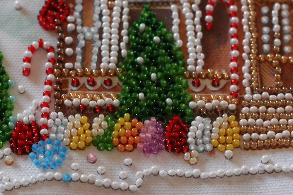 Bead Embroidery Kit Mid-sized bead embroidery kit Gingerbread