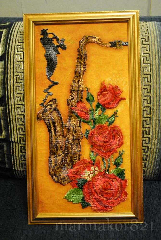 Bead Embroidery Kit Main Bead Embroidery Kit Elegante (Musical display)