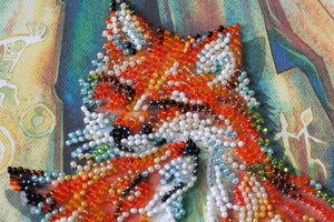 Bead Embroidery Kit Mid-sized bead embroidery kit Small foxes