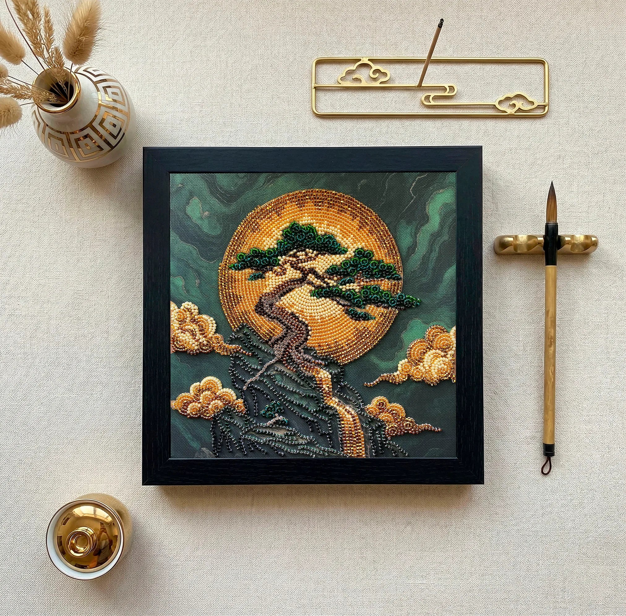 Bead Embroidery Kit Mid-sized bead embroidery kit Tree of Wisdom