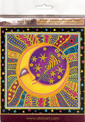 Bead Embroidery Kit Mini Bead embroidery kit The sun and the moon