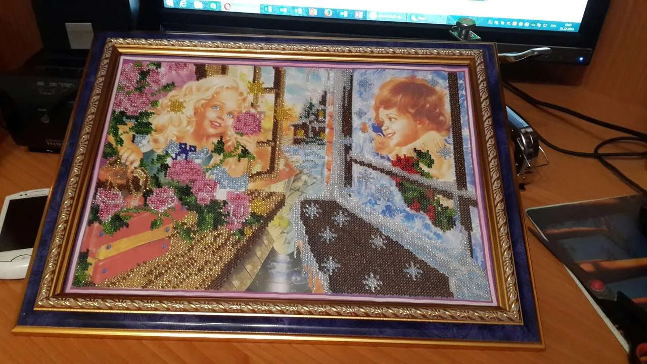 Bead Embroidery Kit Main Bead Embroidery Kit Kay and Gerda