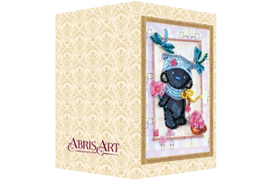 Postcards Bead Embroidery Kit Postcard bead embroidery kits Teddy bear and dragonfly
