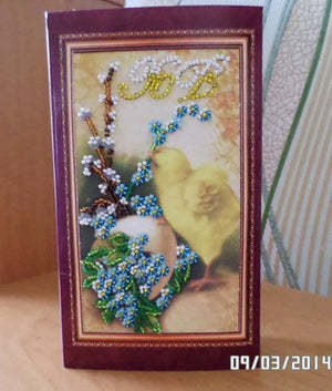 Postcards Bead Embroidery Kit Postcard Bead embroidery kit Easter – 1