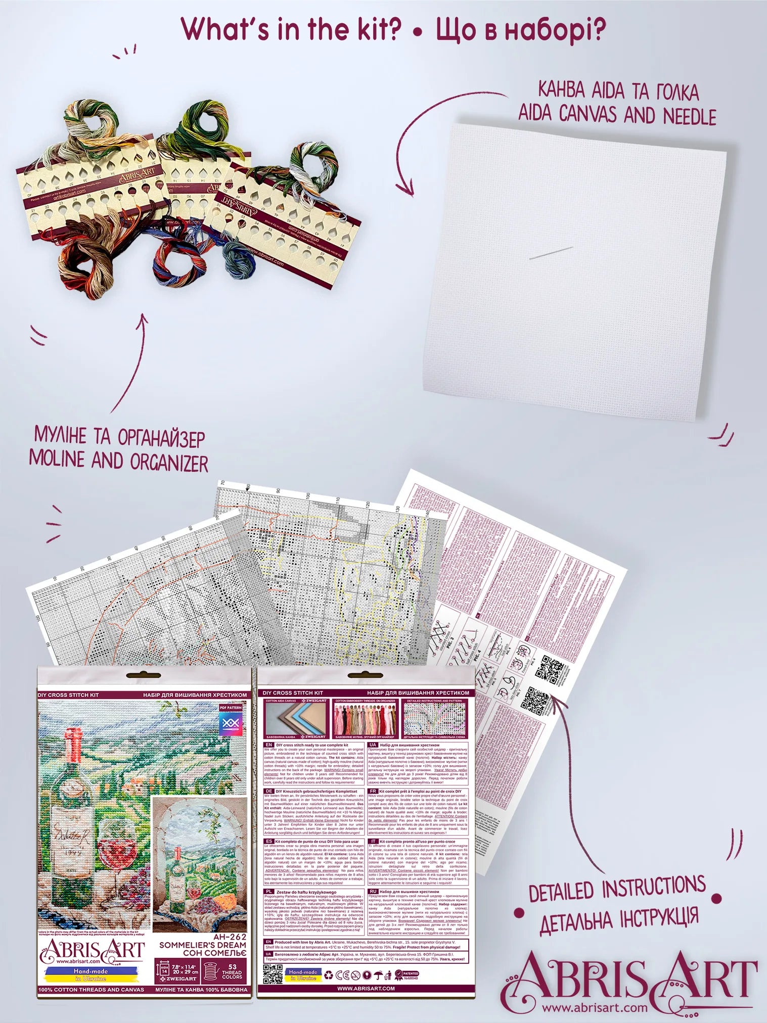 Cross Stitch Kit Cross-stitch kits Sommelier's Dream