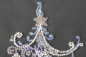 Bead Embroidery Kit Mid-sized bead embroidery kit Herringbone silver