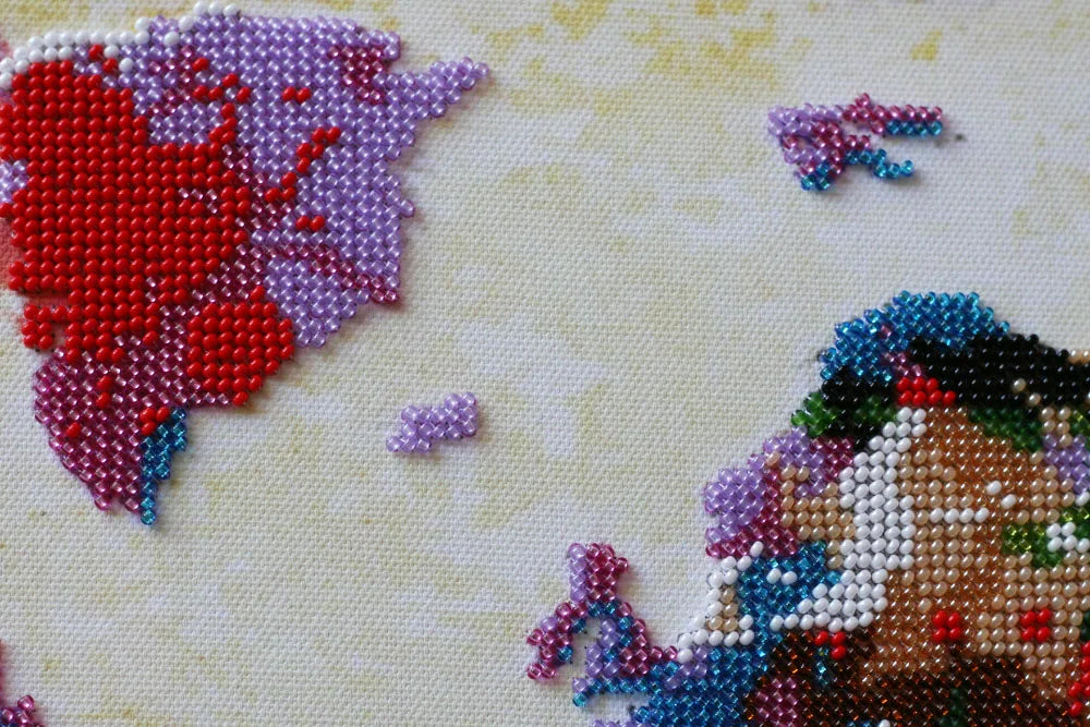 Bead Embroidery Kit Main Bead Embroidery Kit World map - 2