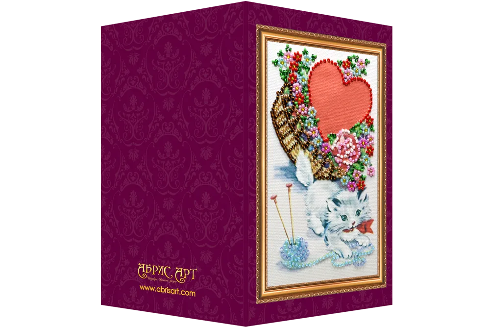 Postcards Bead Embroidery Kit Postcard Bead embroidery kit With love – 2