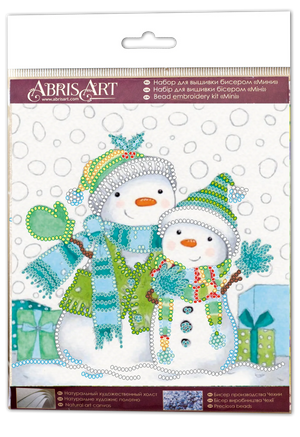 Bead Embroidery Kit Mini Bead embroidery kit Snow friends