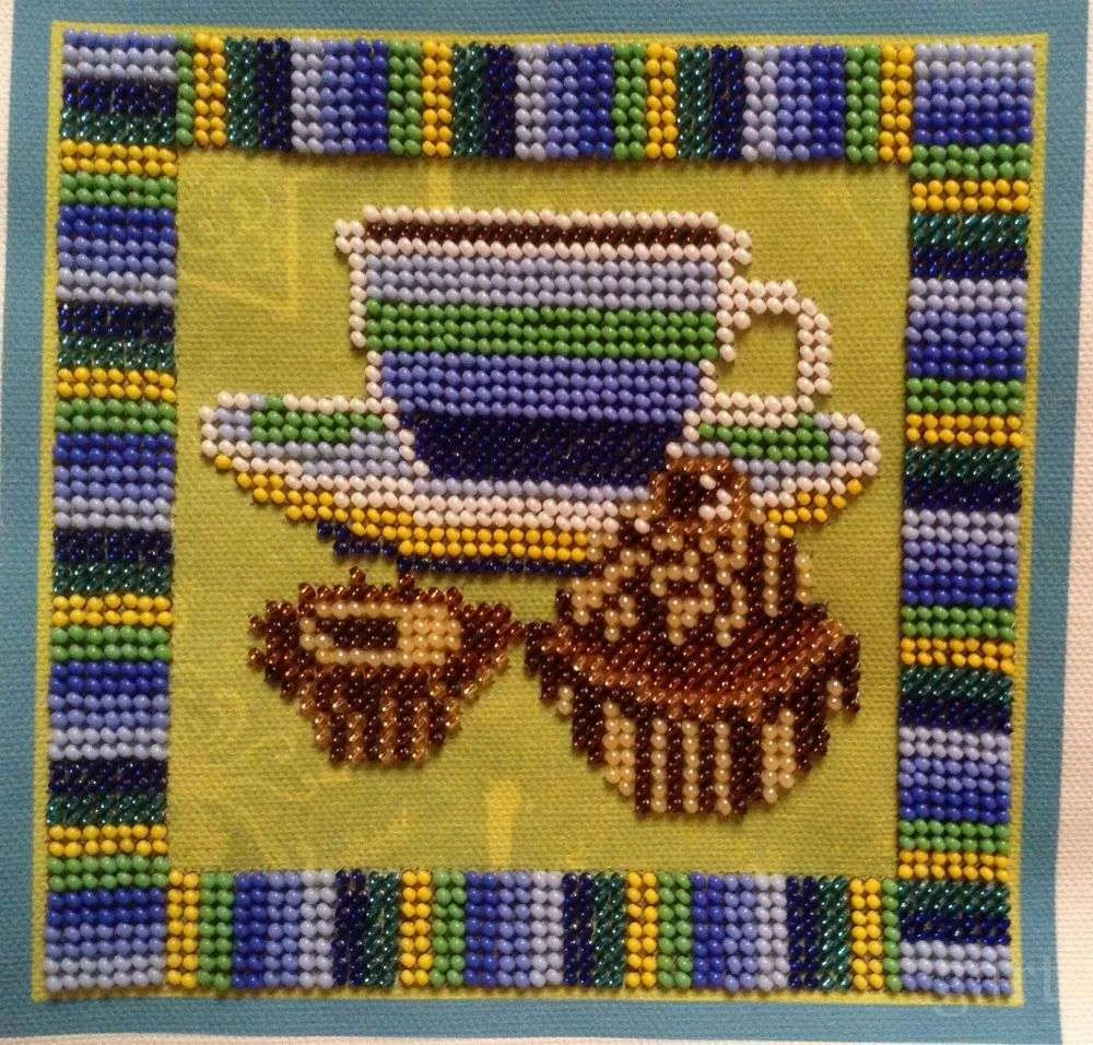 Bead Embroidery Kit Main Bead Embroidery Kit Hot chocolate