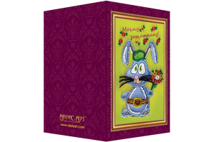 Postcards Bead Embroidery Kit Man's man – 1
