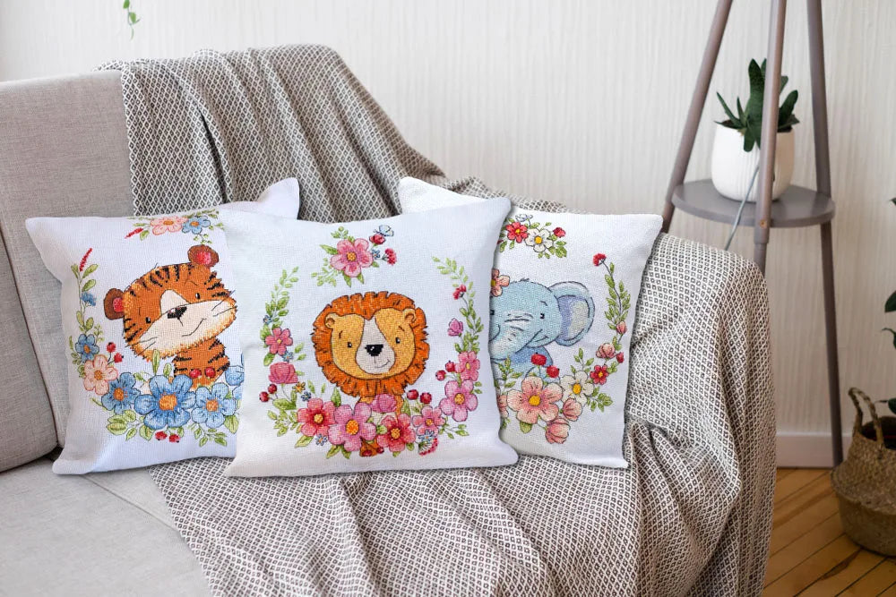 Cross Stitch Kit For Cushion Cross-stitch kits Lion cub