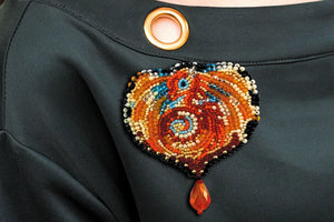 Brooch Embroidery Kit Decoration The Dragon