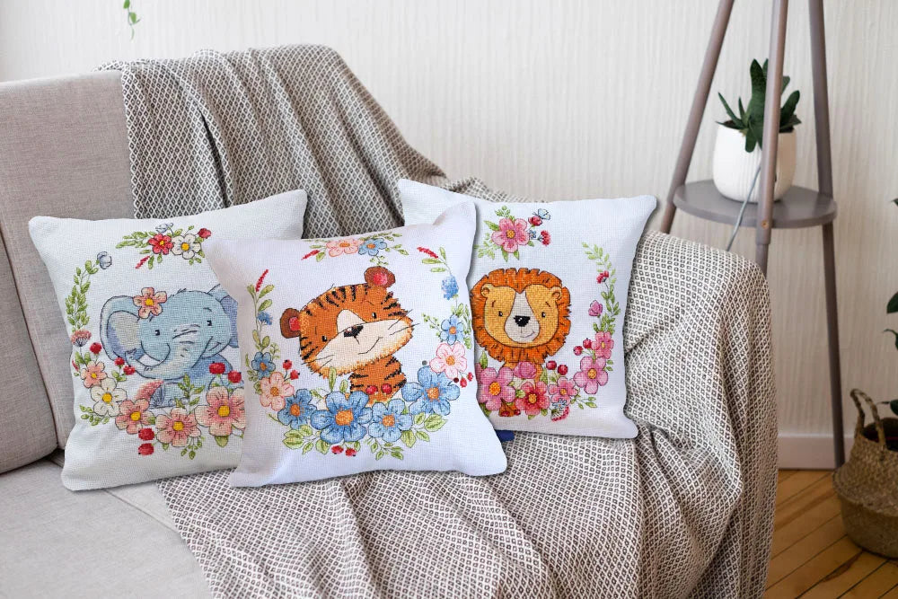 Cross Stitch Kit For Cushion Cross-stitch kits Tiger cub