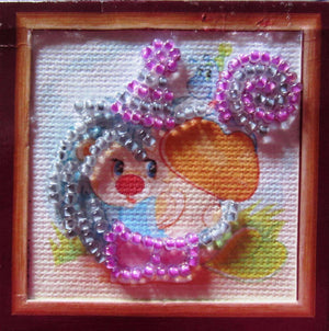 Magnets Bead Embroidery Kit Mini Magnets Bead embroidery kit Hedgehog with mushroom