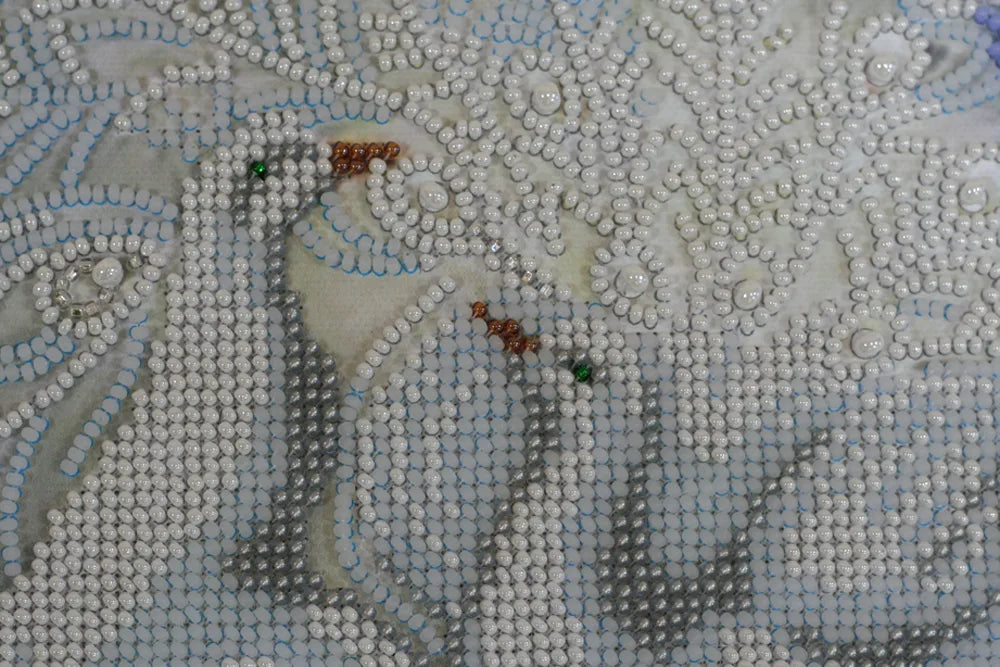 Bead Embroidery Kit Main Bead Embroidery Kit White happiness