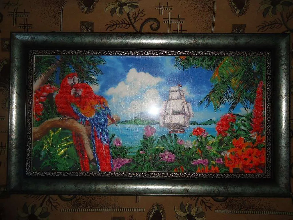 Bead Embroidery Kit Main Bead Embroidery Kit Tropical Paradise