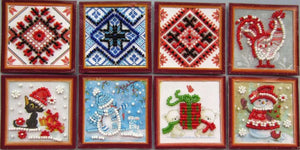 Magnets Bead Embroidery Kit Mini Magnets Bead embroidery kit Winter guest