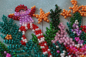 Bead Embroidery Kit Mini Bead embroidery kit Festive tea party