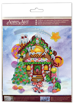 Bead Embroidery Kit Mini Bead embroidery kit Gingerbread house
