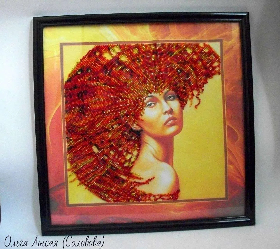 Bead Embroidery Kit Main Bead Embroidery Kit The Four Elements – Fire