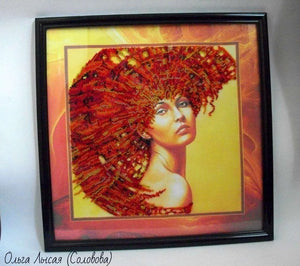 Bead Embroidery Kit Main Bead Embroidery Kit The Four Elements – Fire