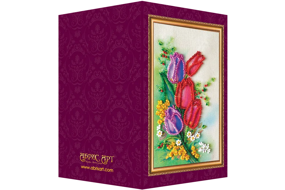 Postcards Bead Embroidery Kit Postcard Bead embroidery kit Happy 8th of March (Women's Day) – 9