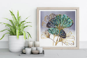 Bead Embroidery Kit Mid-sized bead embroidery kit Emerald leaves