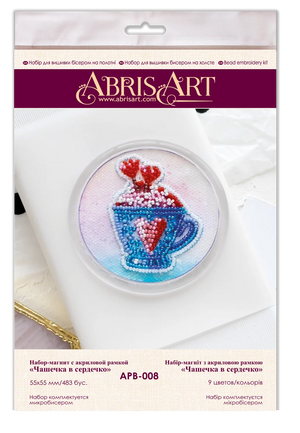 Magnets Bead Embroidery Kit Magnets Bead embroidery kit Cup in heart