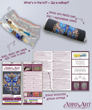 Bead Embroidery Kit Main Bead Embroidery Kit Luxurious sapphire