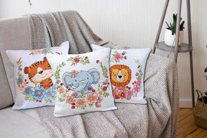 Cross Stitch Kit For Cushion Cross-stitch kits Elephant cub