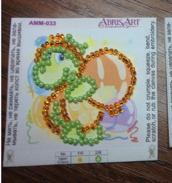 Magnets Bead Embroidery Kit Mini Magnets Bead embroidery kit Turtle
