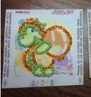 Magnets Bead Embroidery Kit Mini Magnets Bead embroidery kit Turtle