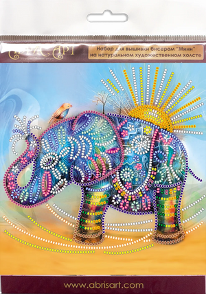 Bead Embroidery Kit Mini Bead embroidery kit Neon elephant